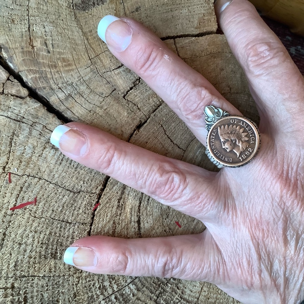Indianhead penny Ring, size 7 - Picture 3 of 7